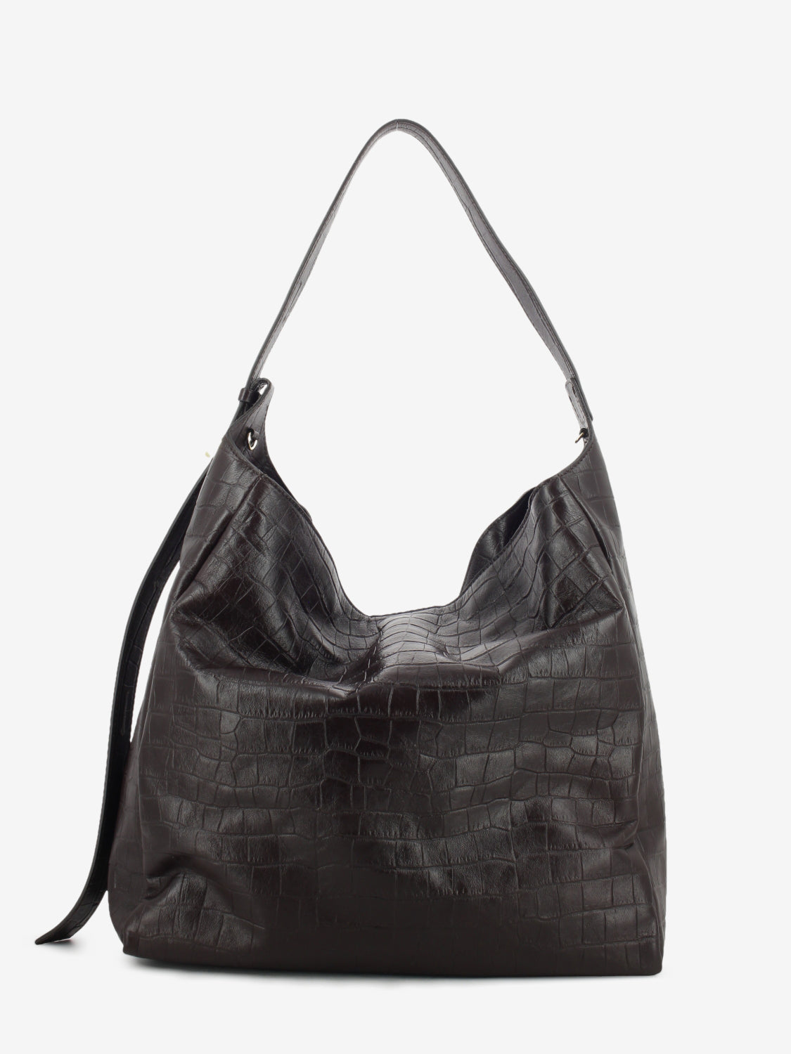 Borsa in pelle cocco cioccolato