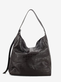 Borsa in pelle cocco cioccolato