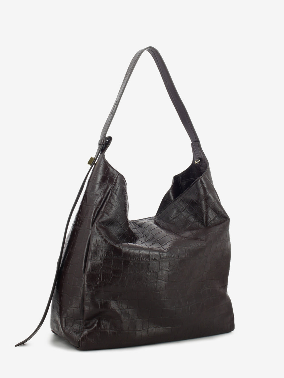 Borsa in pelle cocco cioccolato