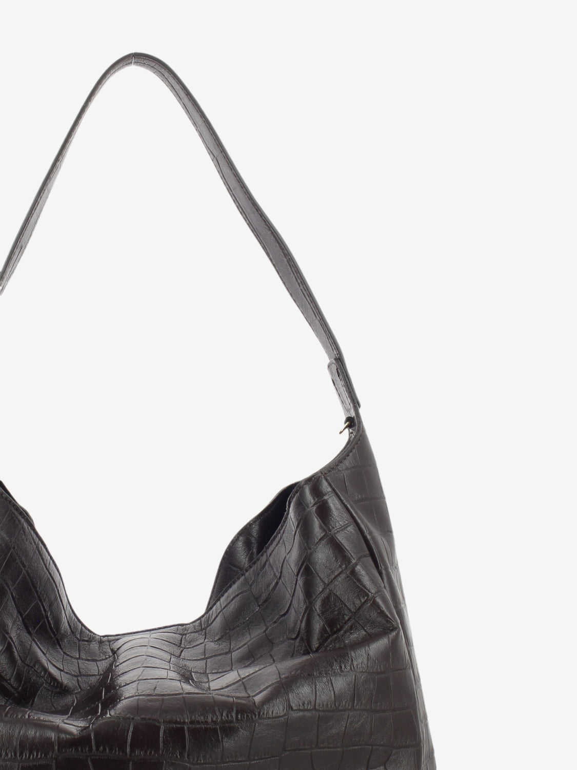 Borsa in pelle cocco cioccolato