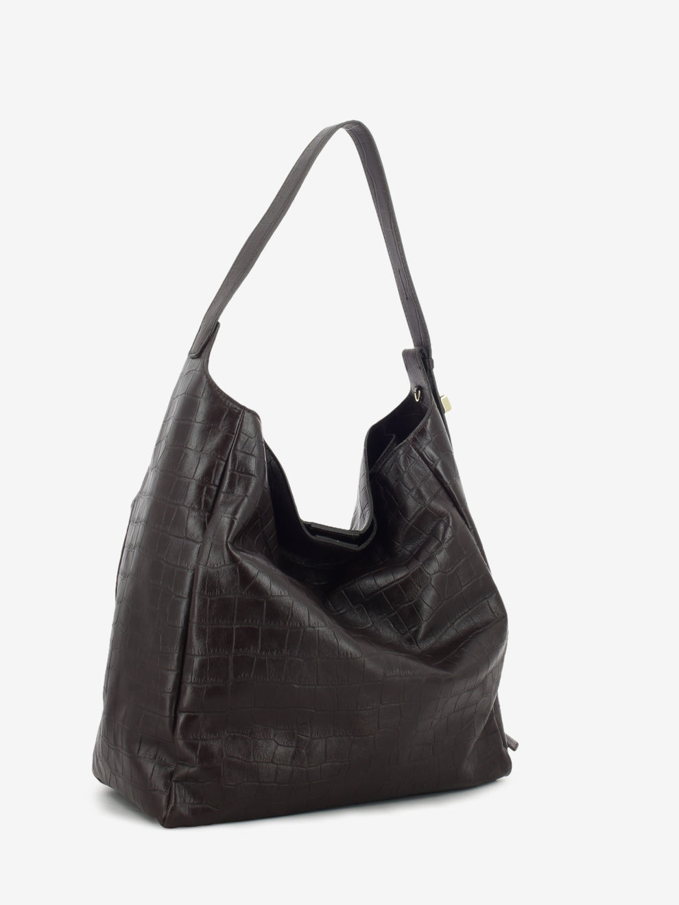 Borsa in pelle cocco cioccolato