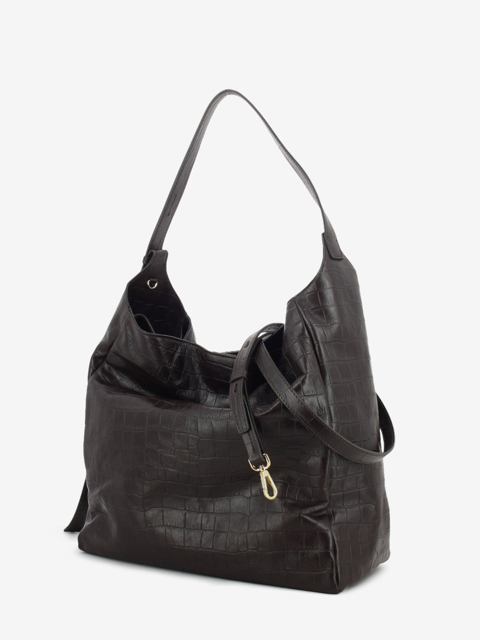 Borsa in pelle cocco cioccolato