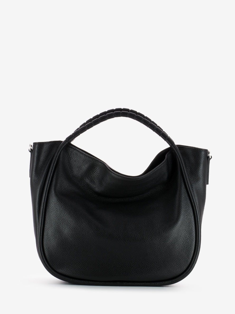 Ginevra Medium Leather Bag Black