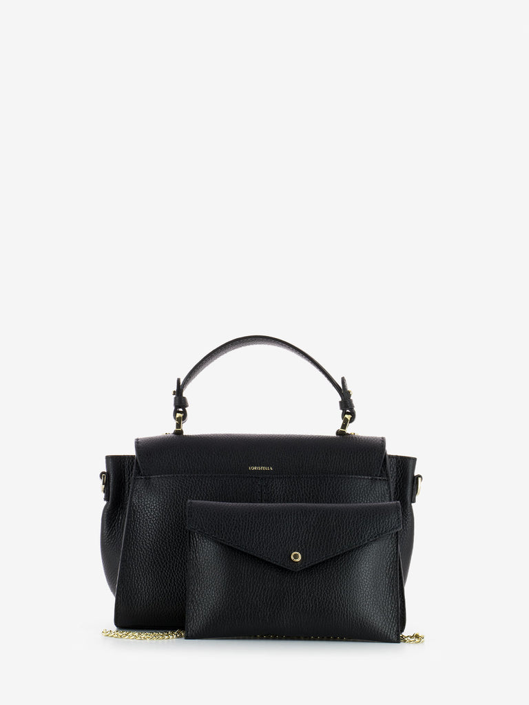 LORISTELLA - Borsa in pelle Muriel nera