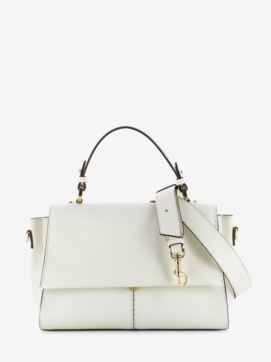 Muriel small white leather bag 