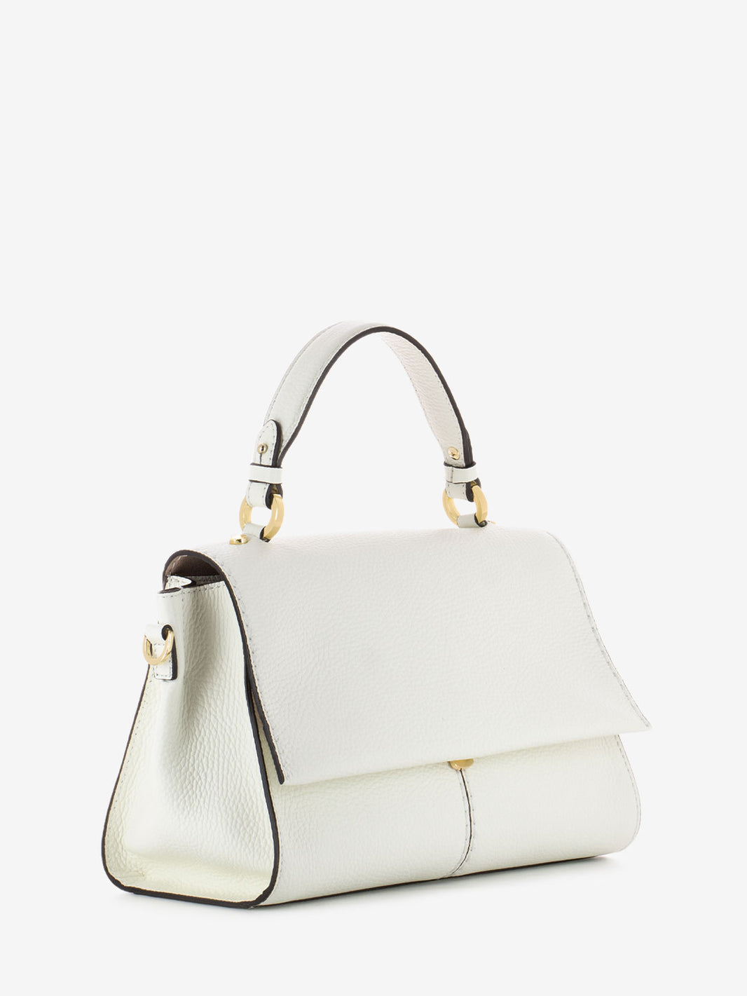 Muriel small white leather bag 