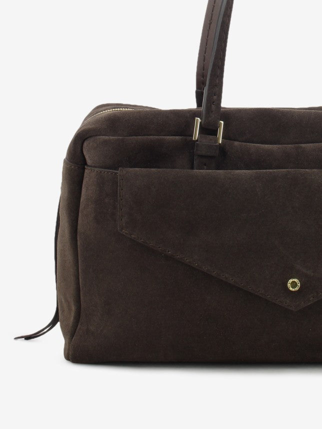CHOCOLATE SUEDE LEATHER BAG 1.3174CA.DAF.CIOCCOL