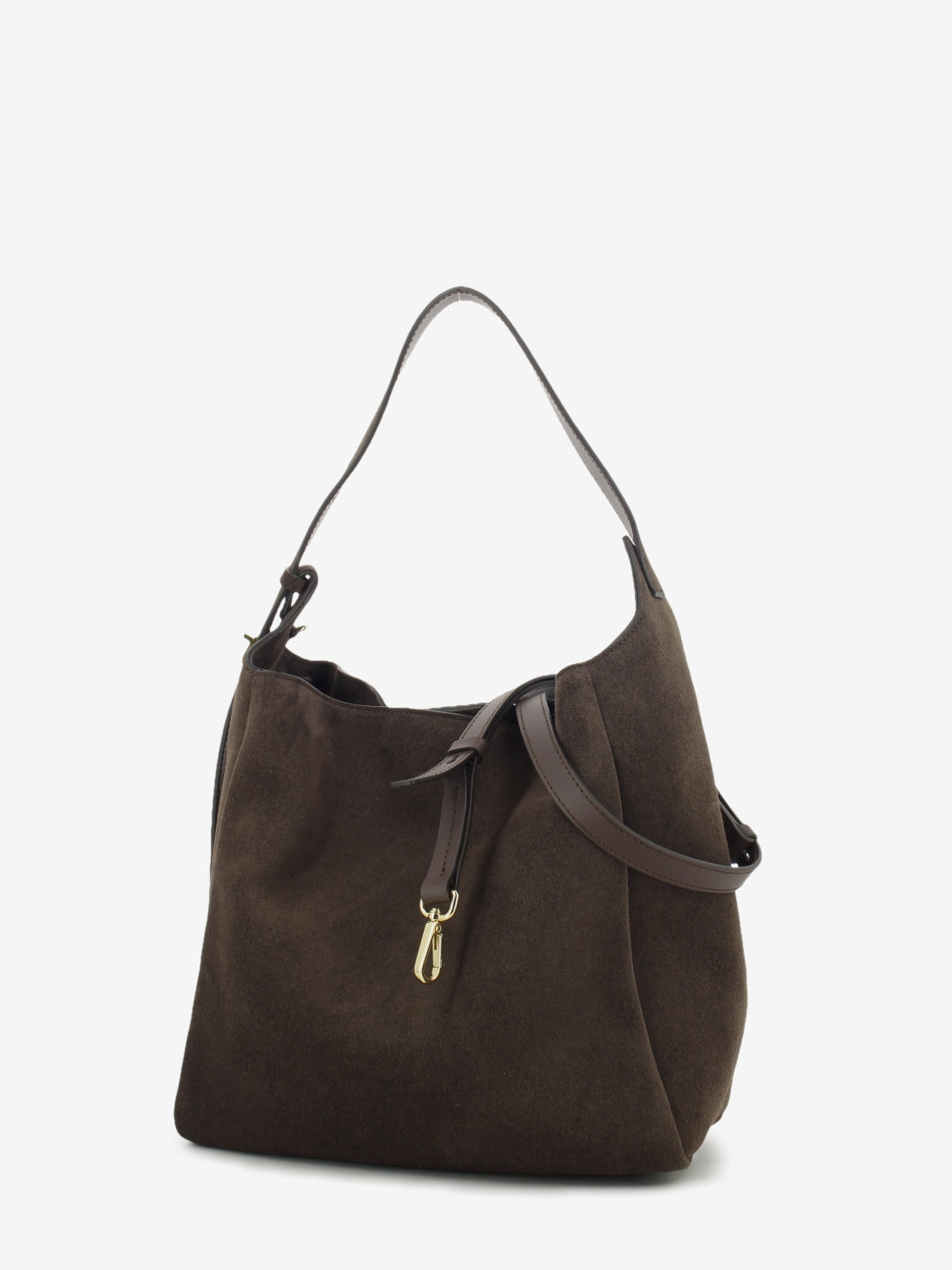 Chocolate suede bag