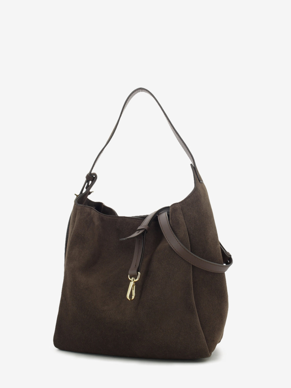 Chocolate suede bag