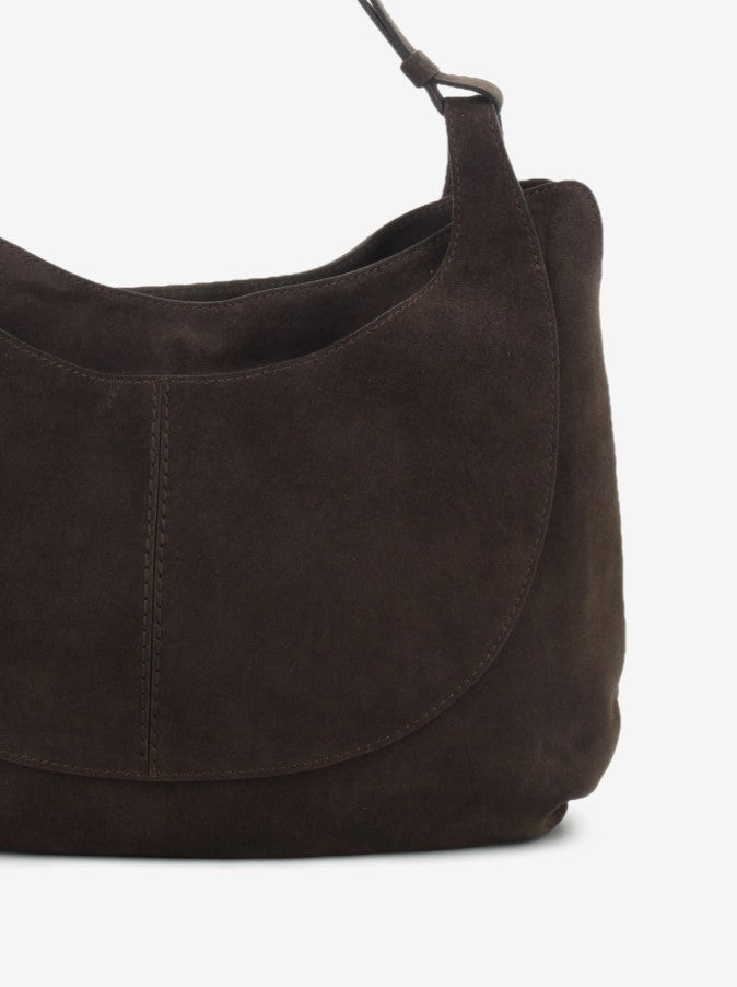 CHOCOLATE SUEDE LEATHER BAG 1.3137CA.MAR.CIOCCOL