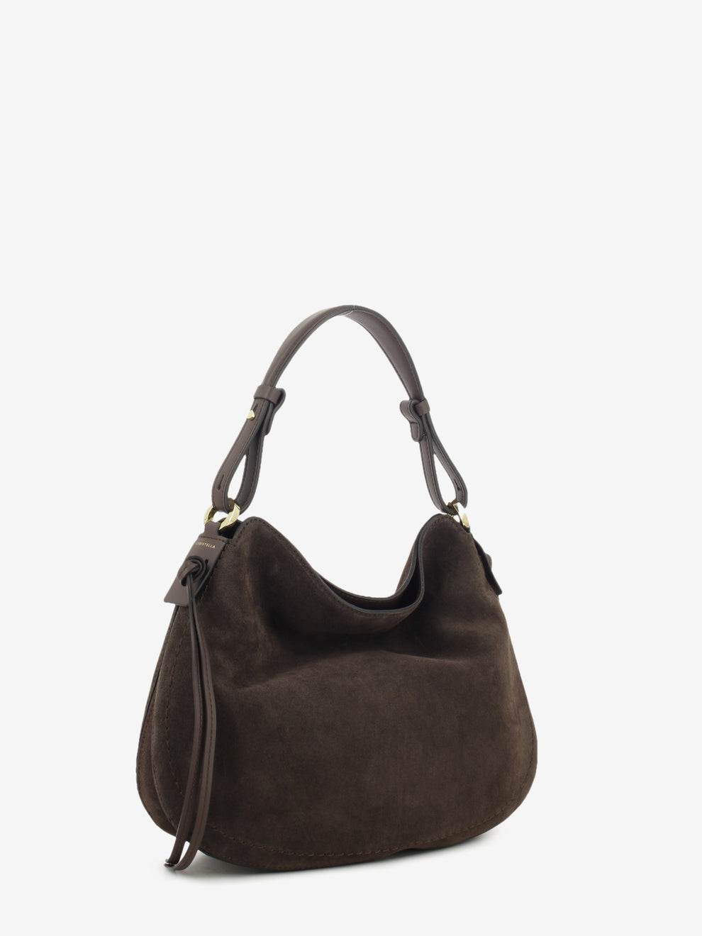 Chocolate Carola suede bag