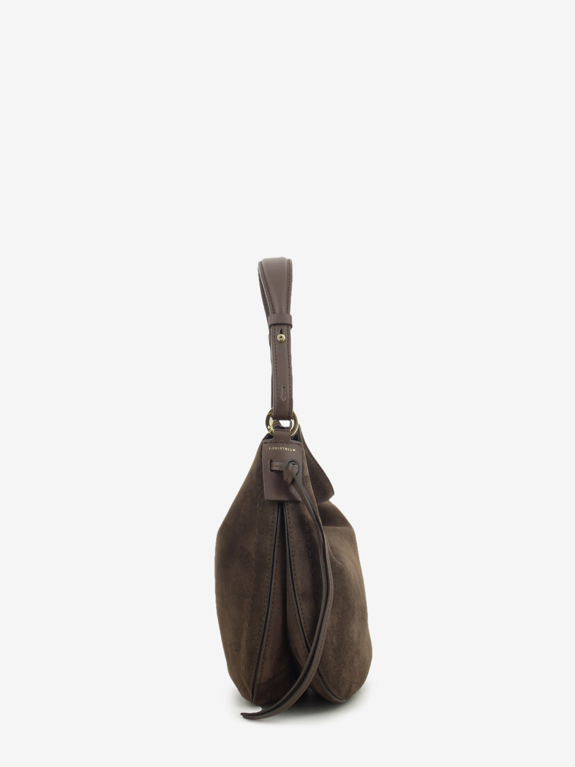 Chocolate Carola suede bag