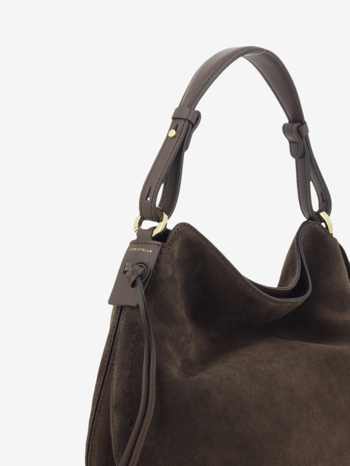 Chocolate Carola suede bag
