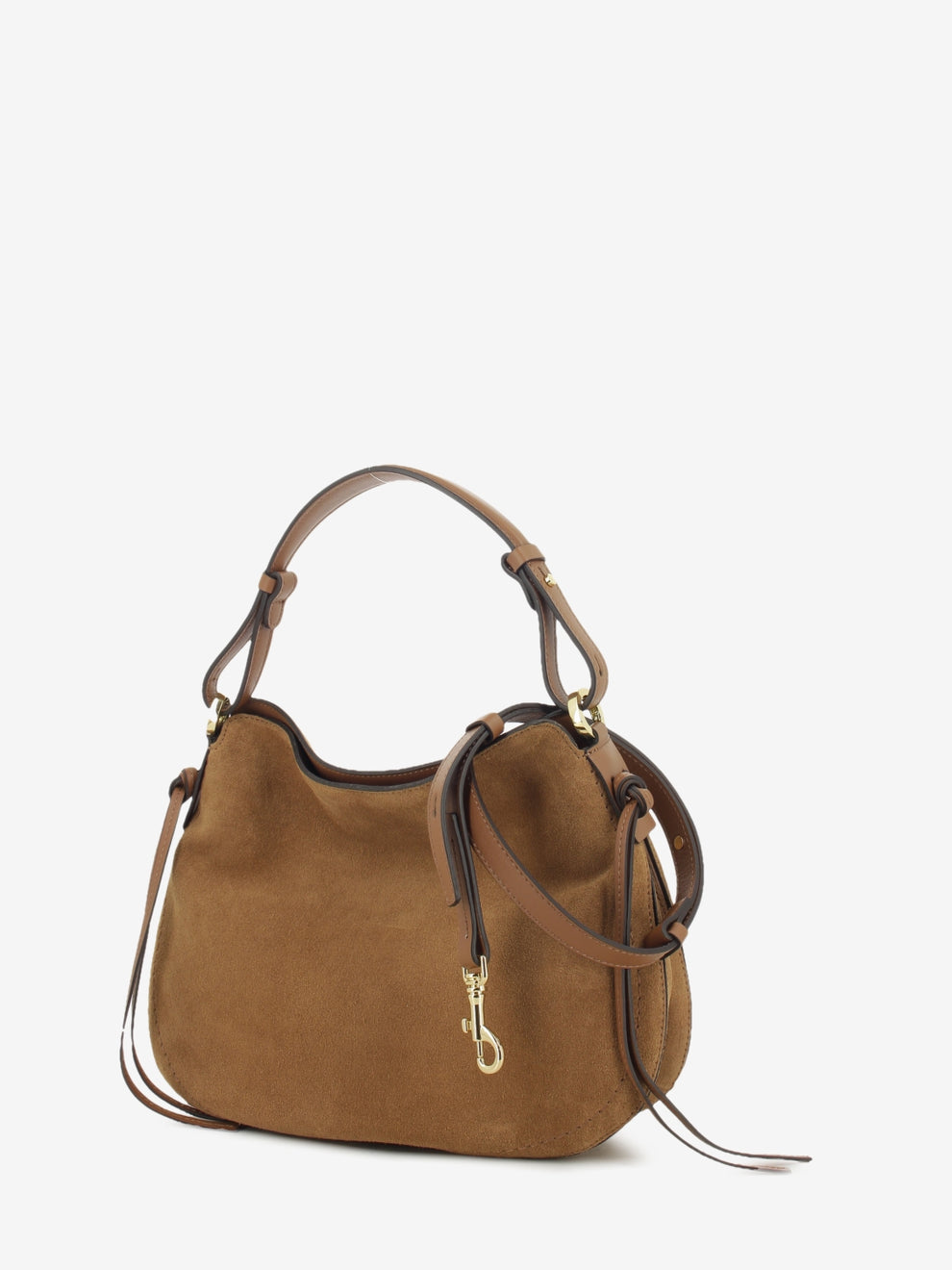 Carola cigar suede bag
