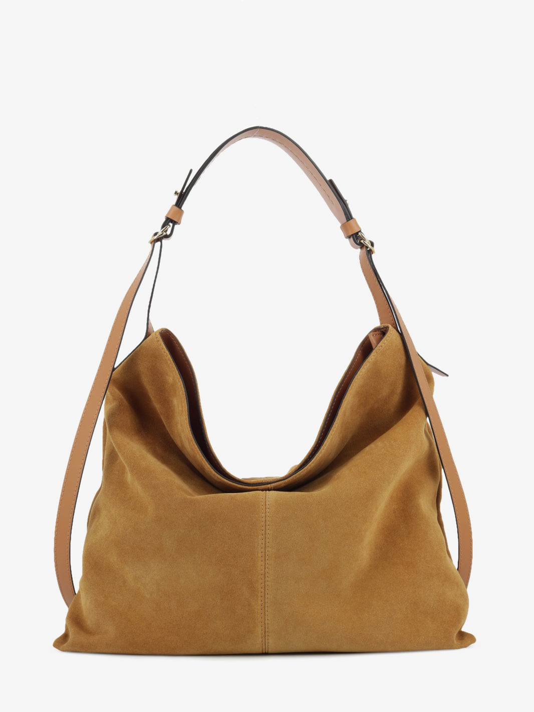 Borsa in suede Giorgia cuoio