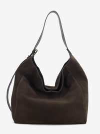CHOCOLATE SUEDE LEATHER BAG 1.3098CA.EVA.CIOCCOL