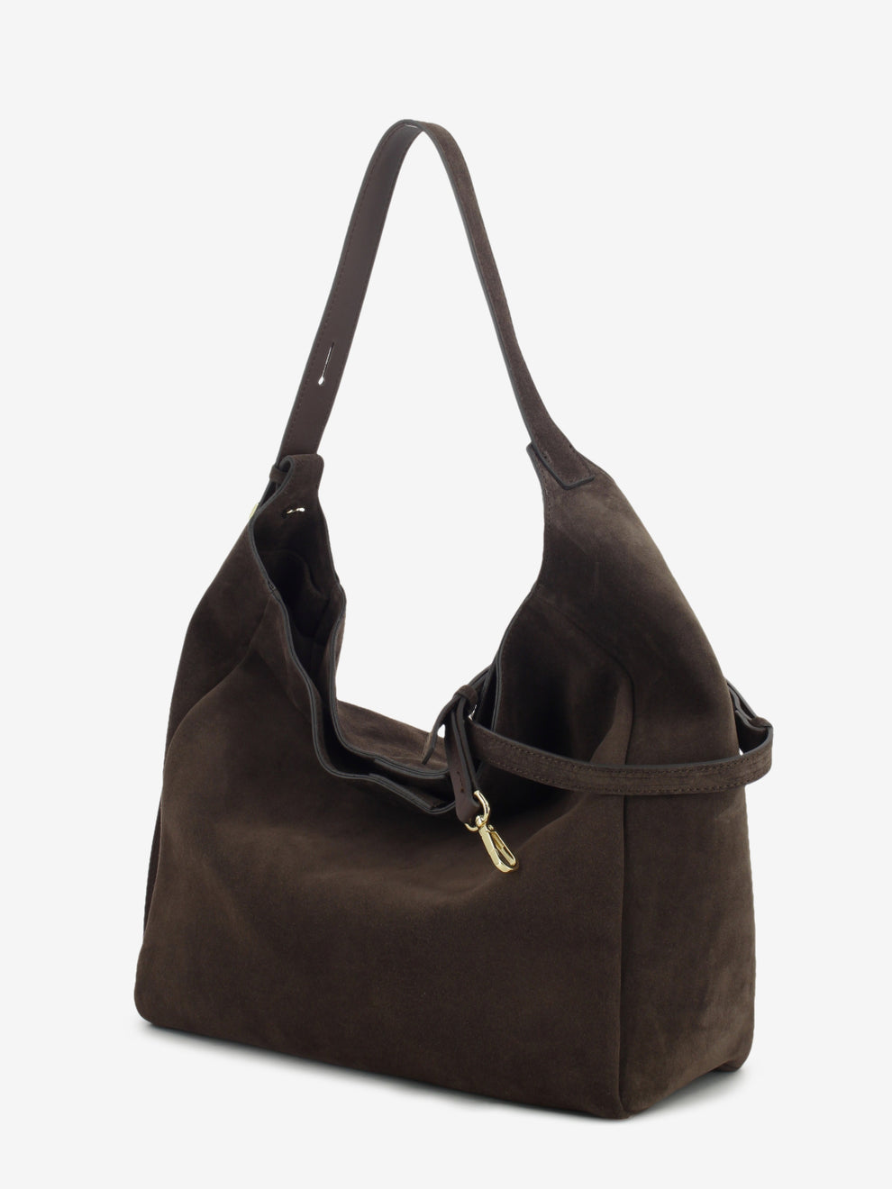 CHOCOLATE SUEDE LEATHER BAG 1.3098CA.EVA.CIOCCOL