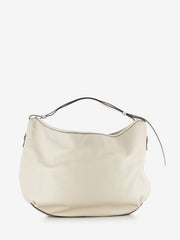 LORISTELLA - Borsa Ingrid in pelle martellata bianco