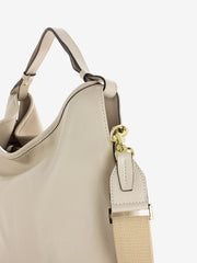 LORISTELLA - Borsa Ingrid in pelle martellata bianco