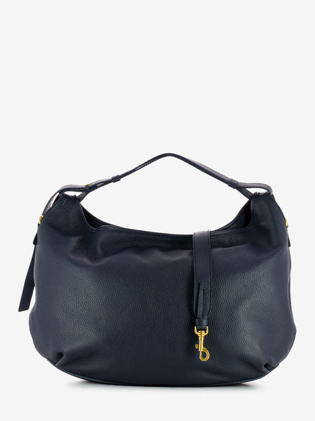 Borsa Ingrid in pelle martellata blu