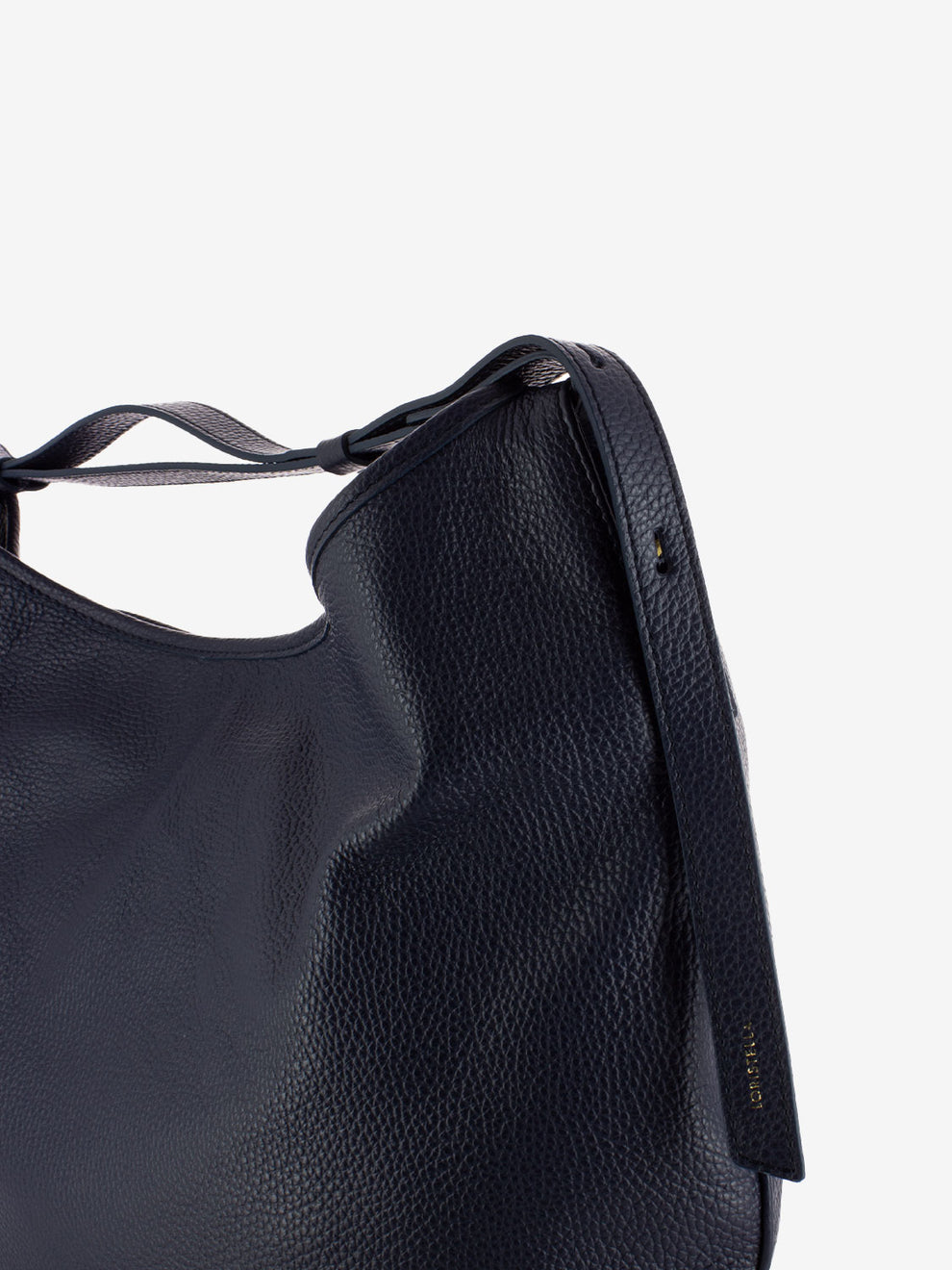 Ingrid bag in blue hammered leather