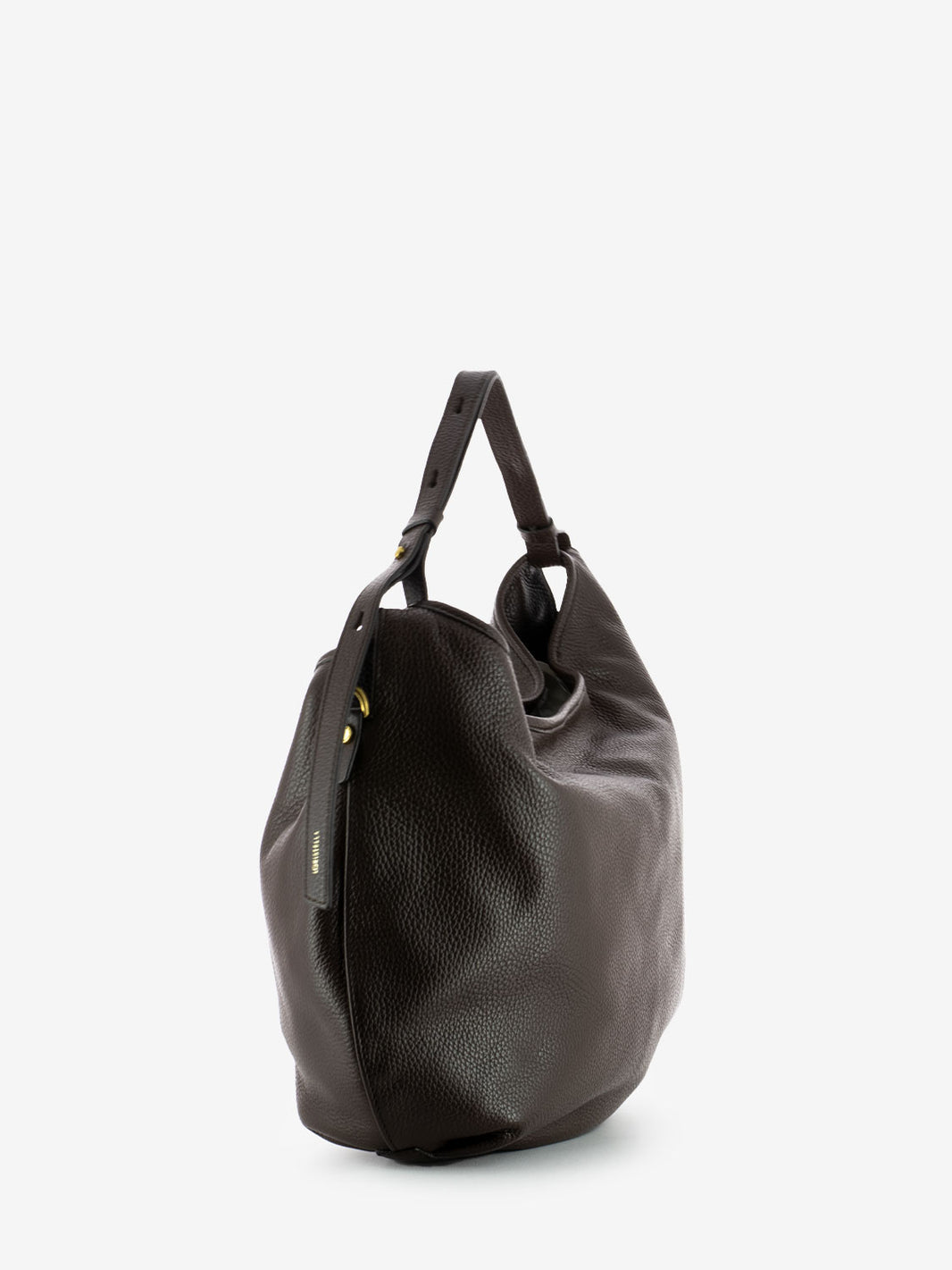 Ingrid bag in hammered leather chocolate