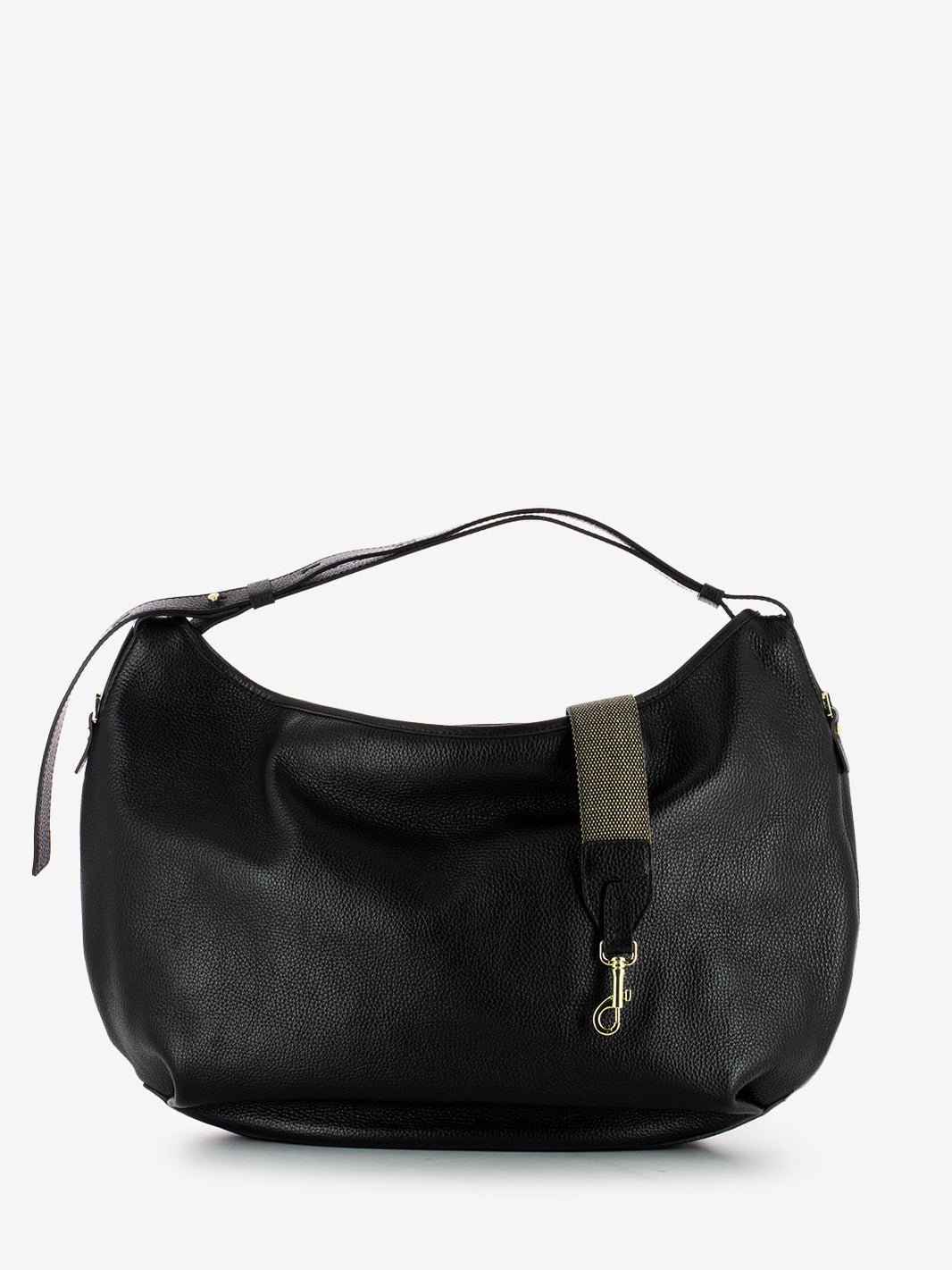 Ingrid bag in black hammered leather