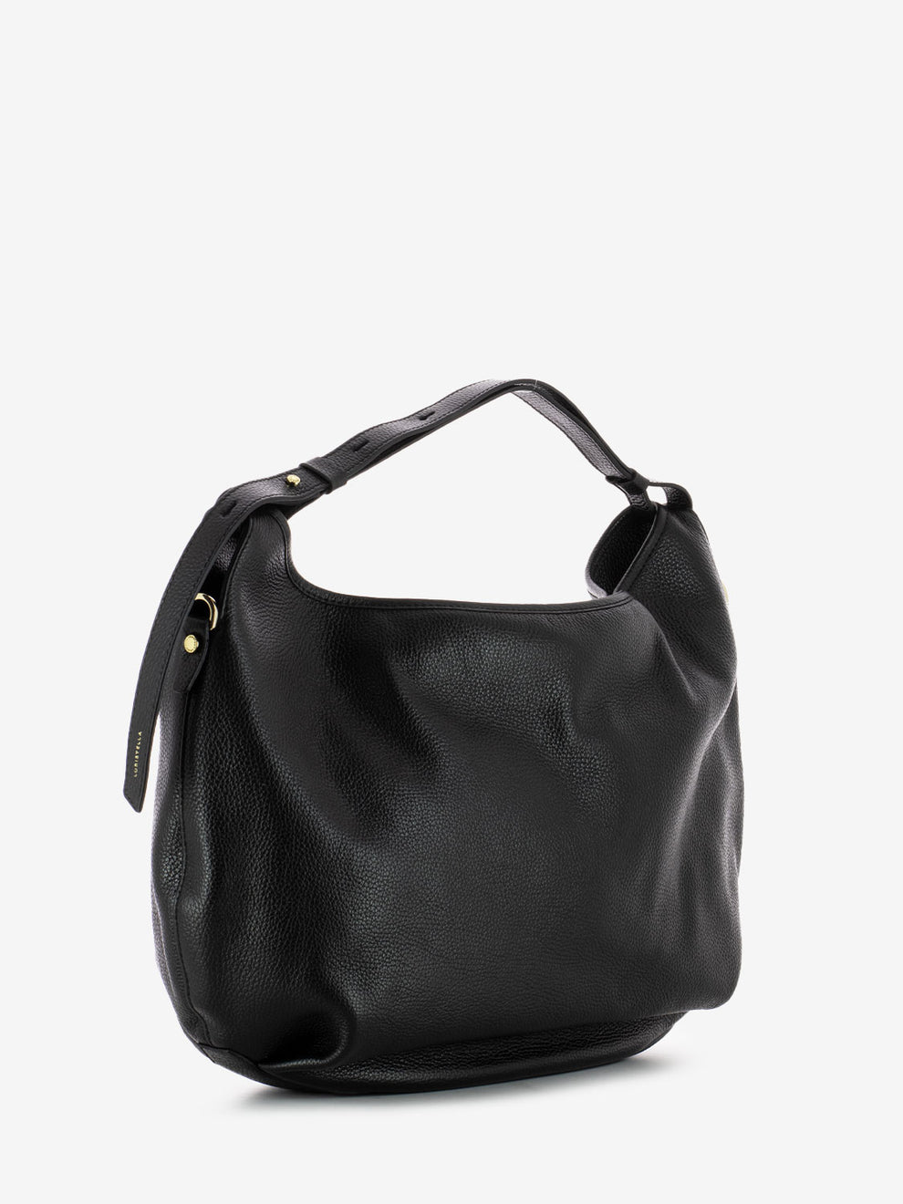Ingrid bag in black hammered leather