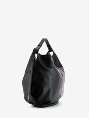 LORISTELLA - Borsa Ingrid in pelle martellata nera