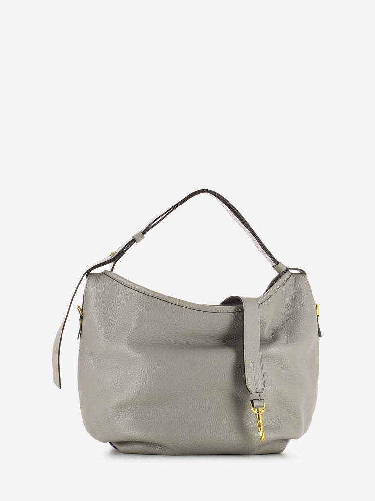 LORISTELLA - Borsa Ingrid small in pelle martellata grigia