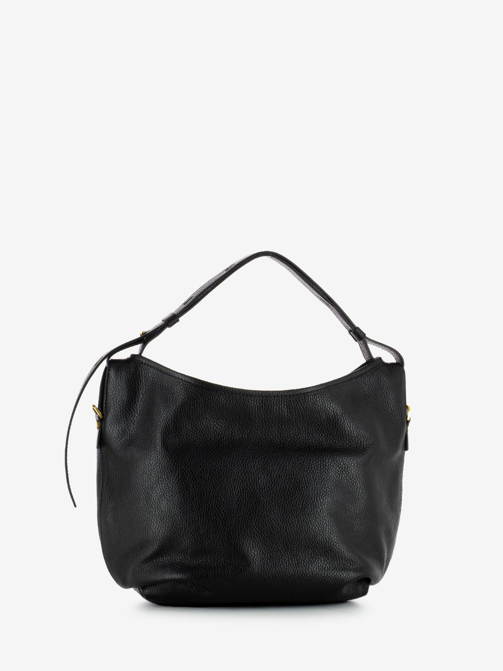 Ingrid small bag in black hammered leather