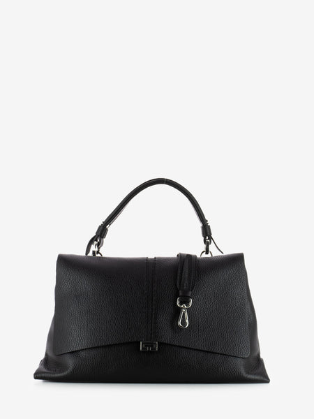 Borsa Kendall small in pelle martellata nera