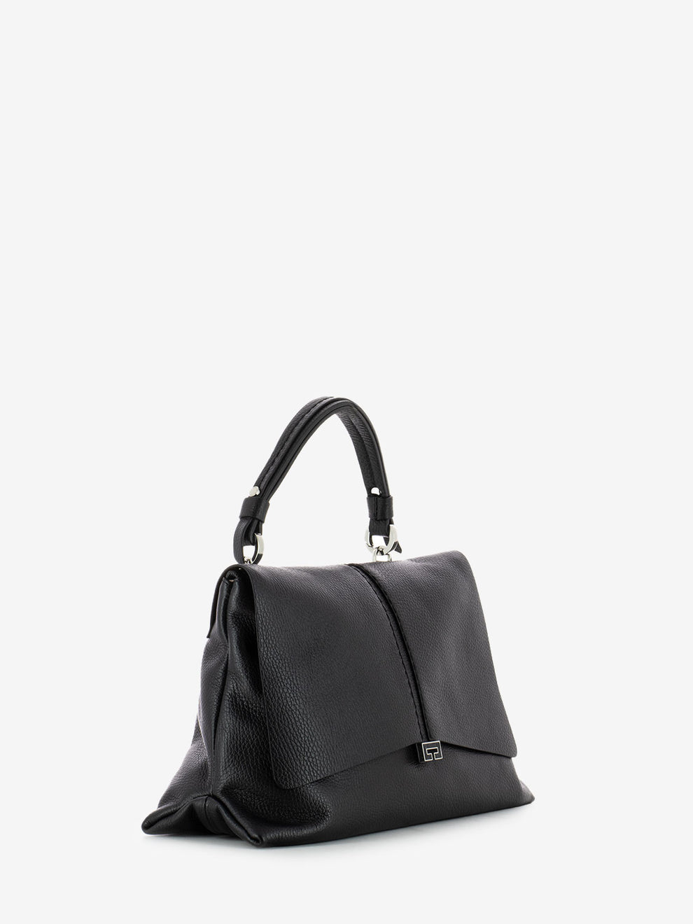 Kendall small bag in black hammered leather