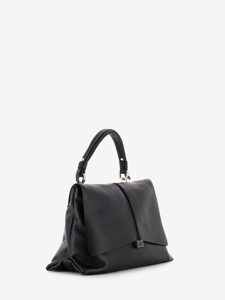 LORISTELLA - Borsa Kendall small in pelle martellata nera