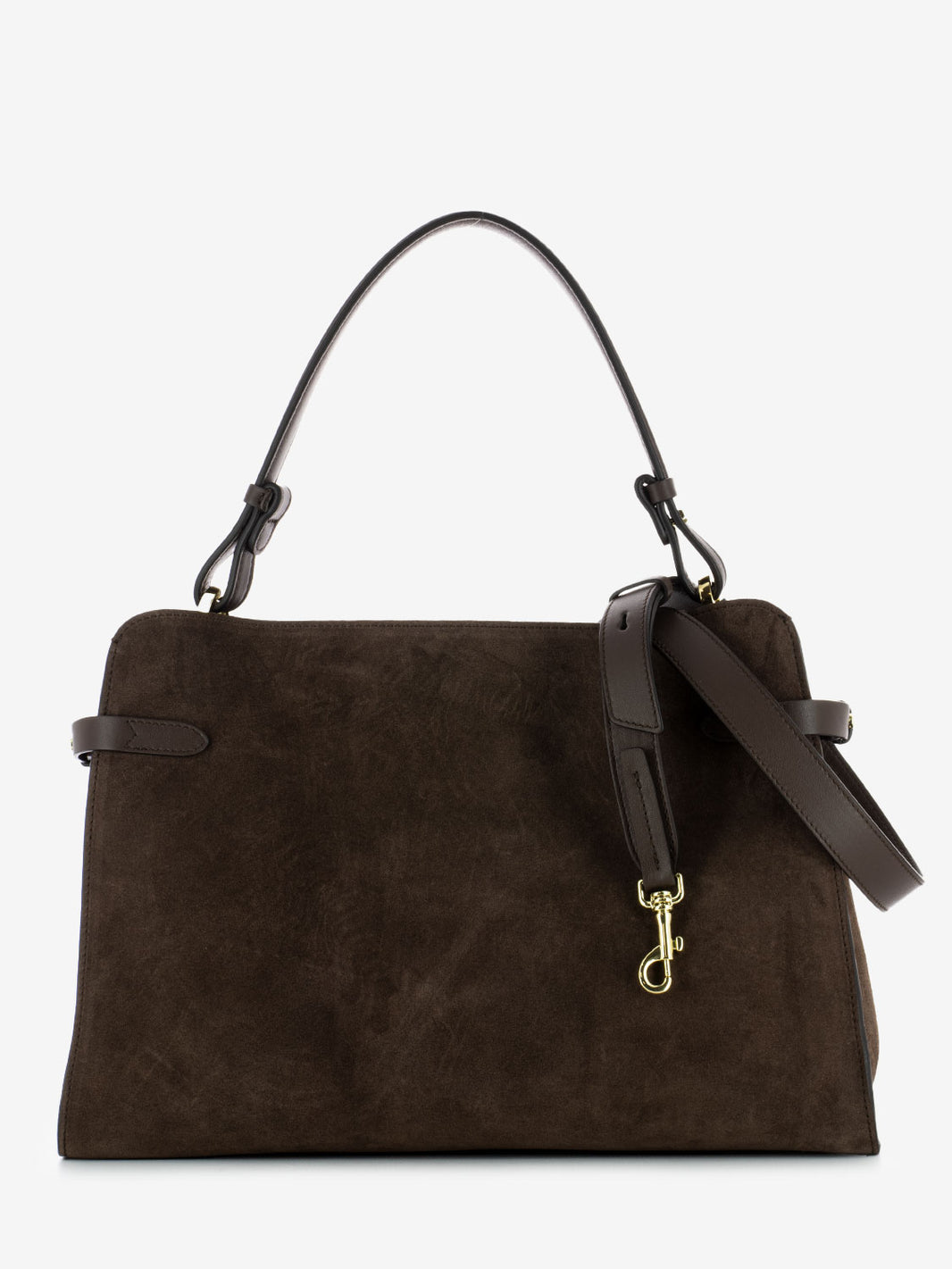 Borsa Matilda in suede cioccolato