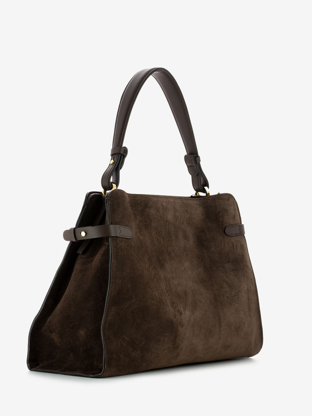 Borsa Matilda in suede cioccolato