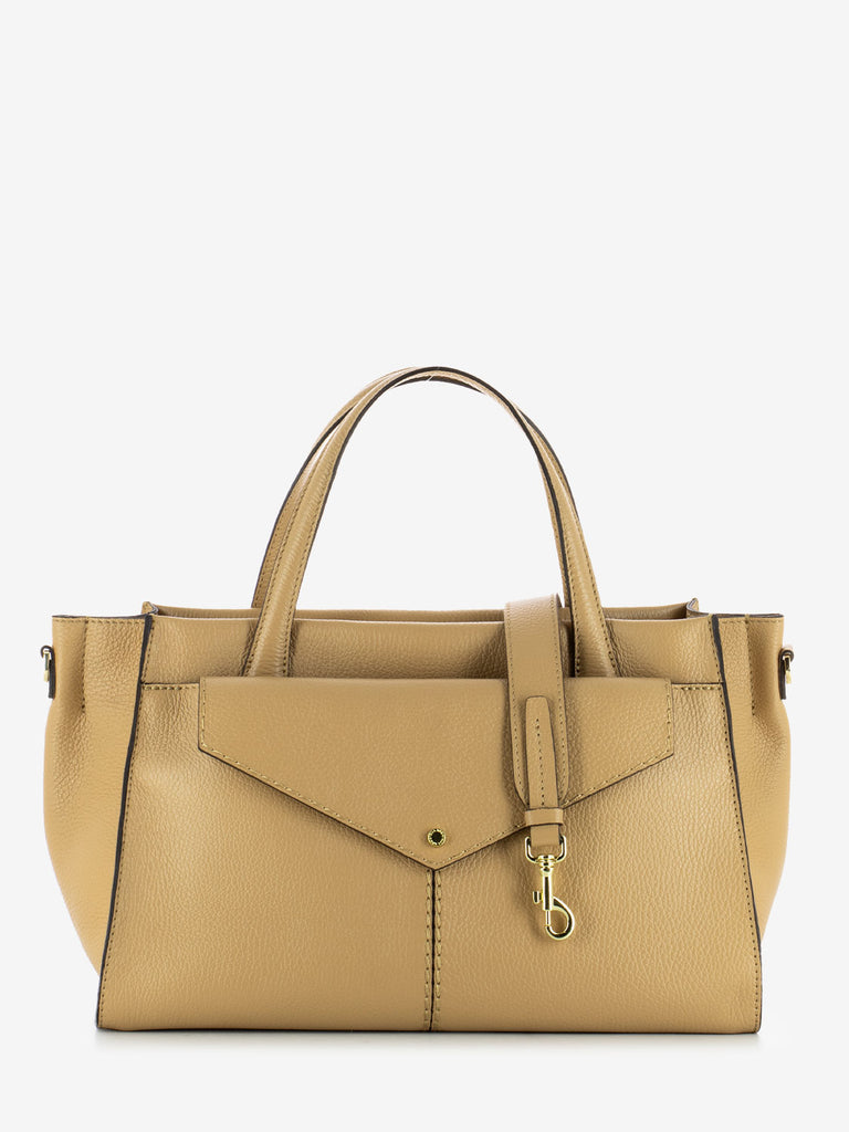 LORISTELLA - Borsa Muriel in pelle con pochette peanut