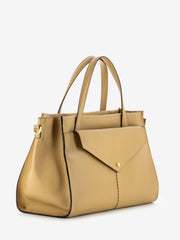 LORISTELLA - Borsa Muriel in pelle con pochette peanut