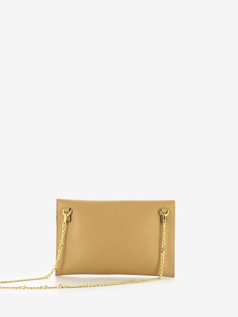 LORISTELLA - Borsa Muriel in pelle con pochette peanut