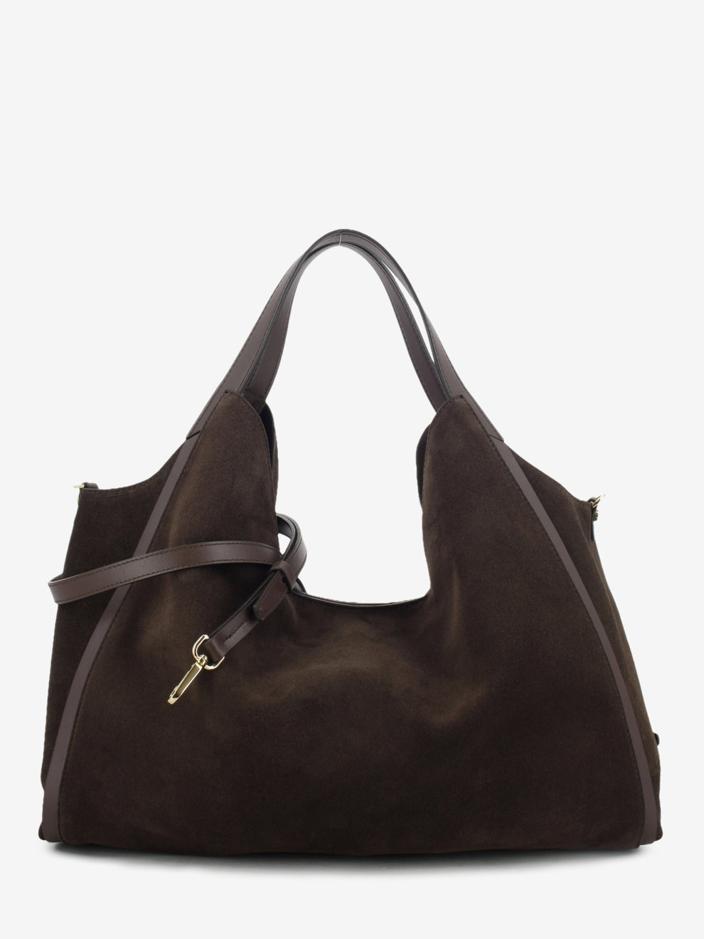CHOCOLATE SUEDE LEATHER BAG 1.2787CA.SER.CIOCCOL