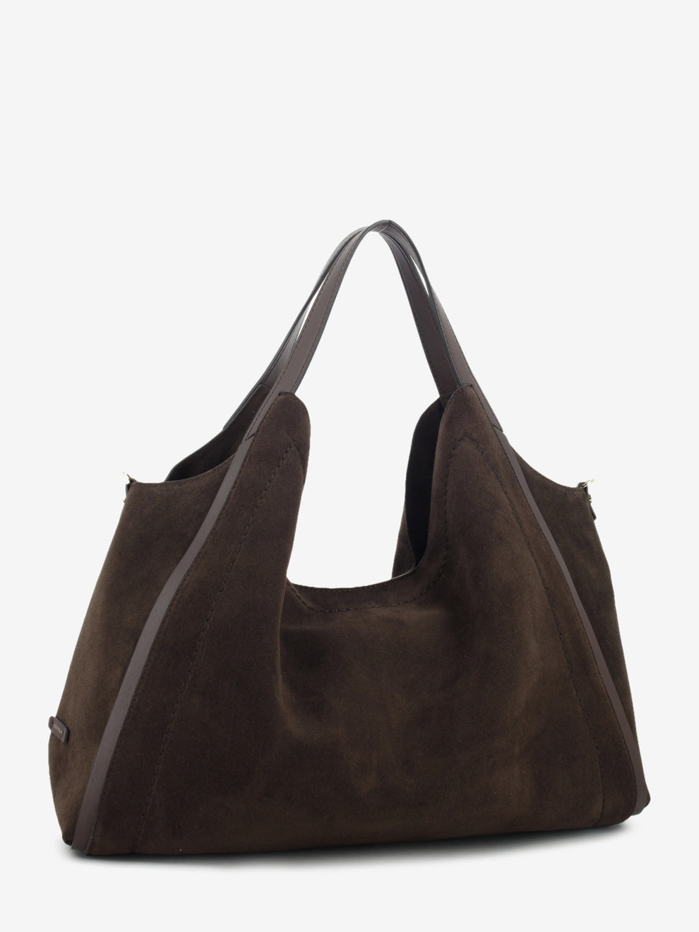 CHOCOLATE SUEDE LEATHER BAG 1.2787CA.SER.CIOCCOL