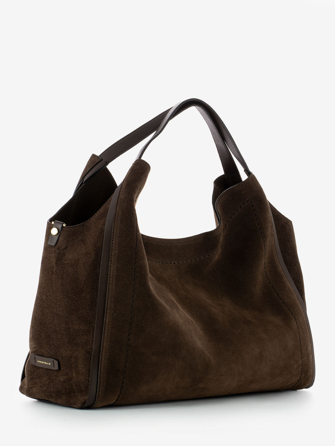Borsa Serena in pelle scamosciata marrone