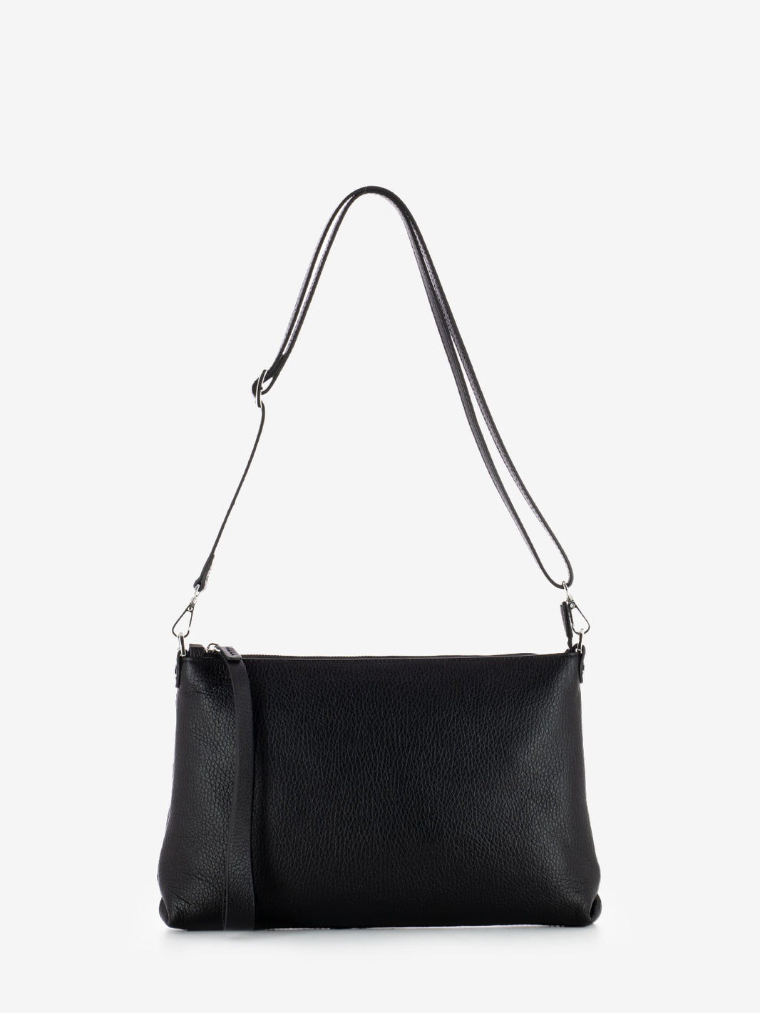 Jana Envelope Shoulder Bag in Black Dollar Leather