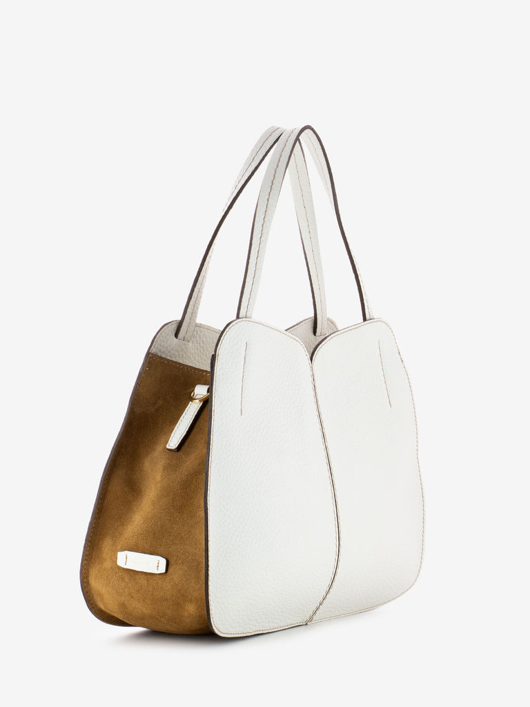 LORISTELLA - Borsa Irma in pelle bianco