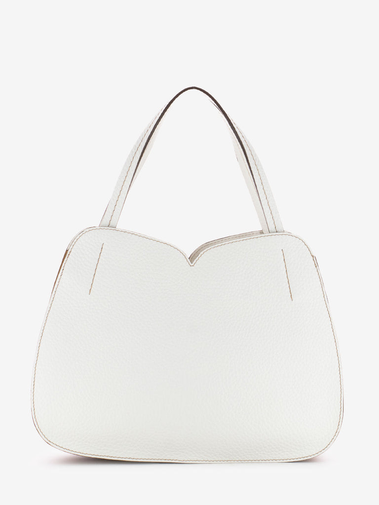 LORISTELLA - Borsa Irma in pelle bianco