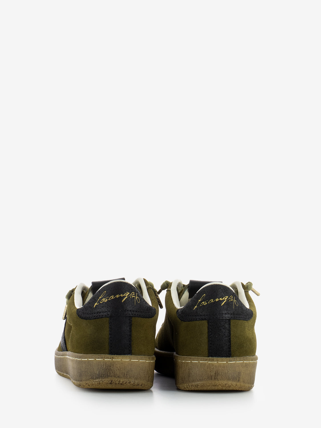 LOSANGA 76 WAXED NUTRIA BLACK SNEAKERS 223150_NUT/BLK