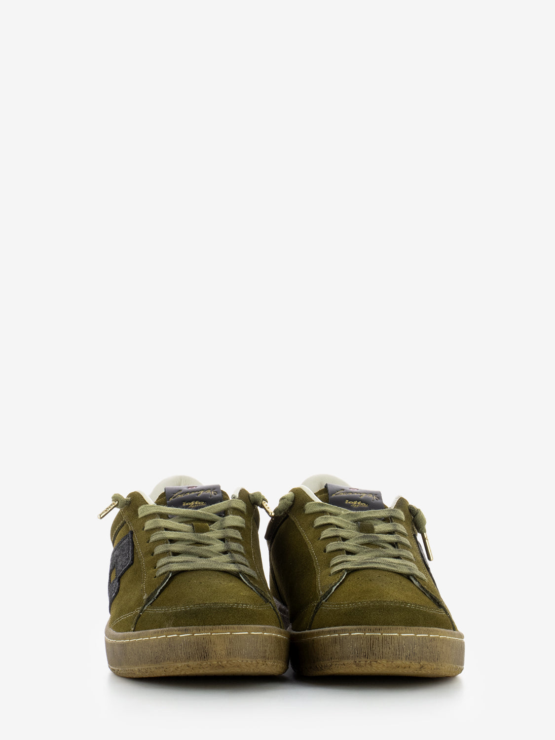 LOSANGA 76 WAXED NUTRIA BLACK SNEAKERS 223150_NUT/BLK