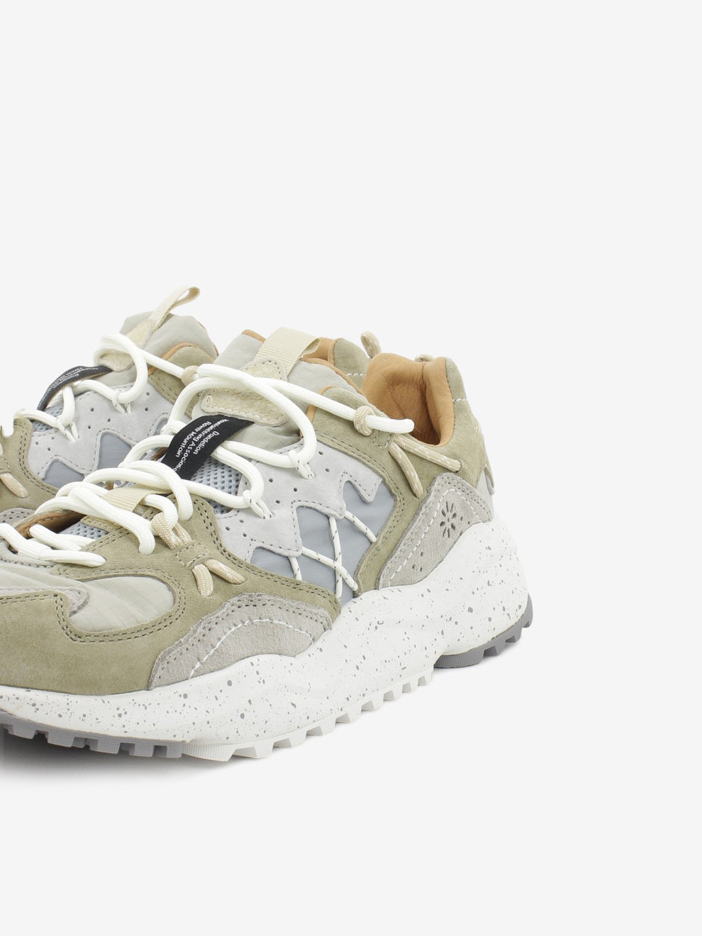 Yamabushi Woman suede e nylon cipria / stone / fuchsia