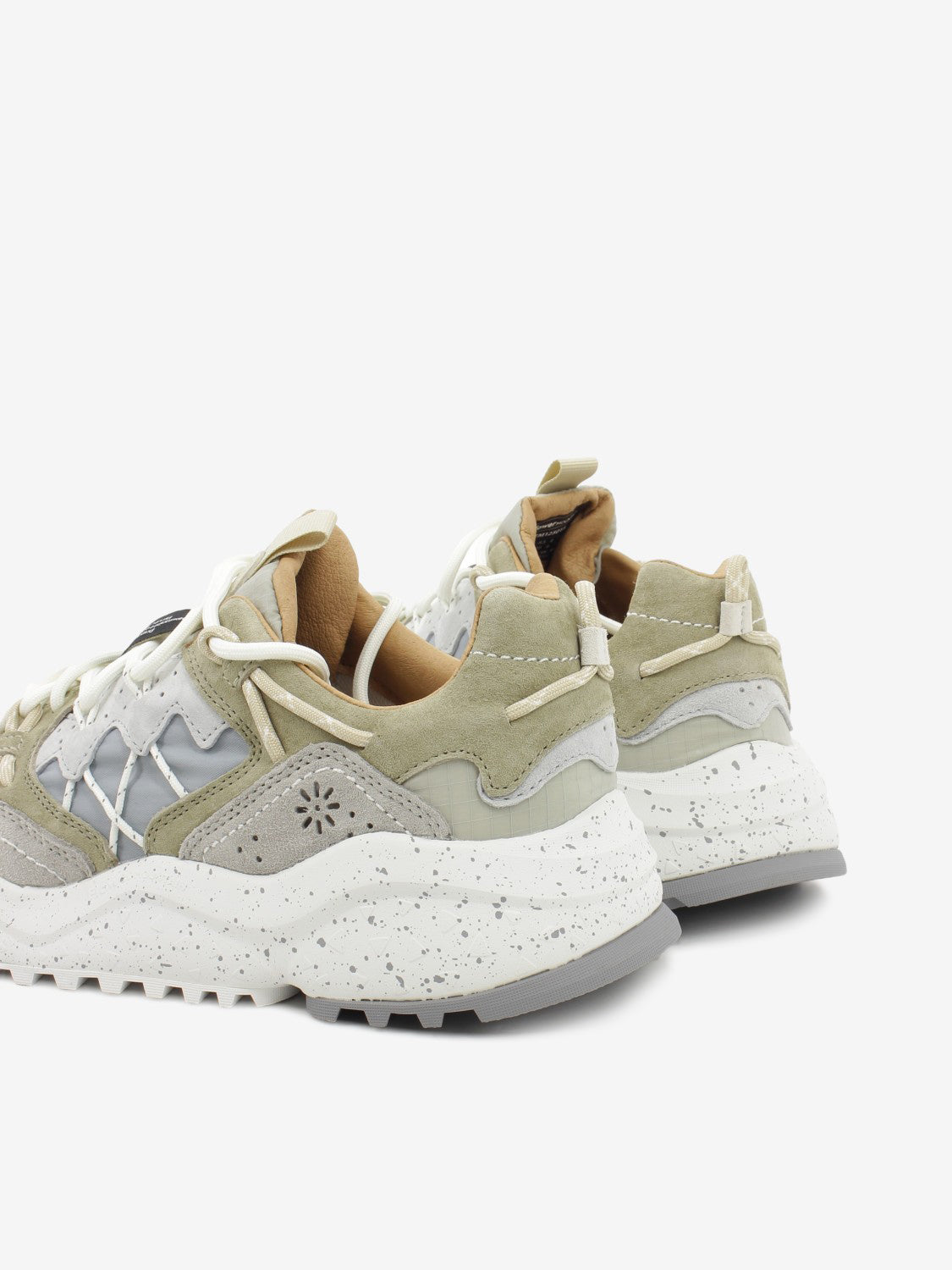 Yamabushi Woman suede e nylon cipria / stone / fuchsia