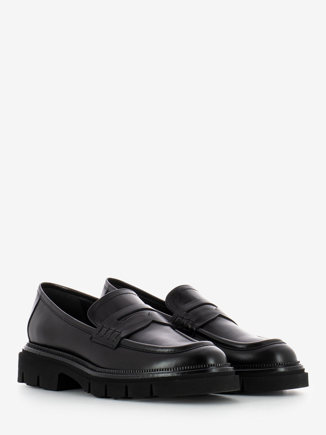 BLACK COLLEGE LEATHER LOAFER K578M_BLK